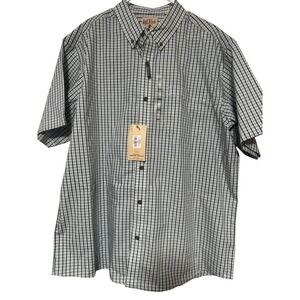 Red Head Shirt Mens 2xL  White  Flannel Long Sleeve Button Front Outdoor NWT